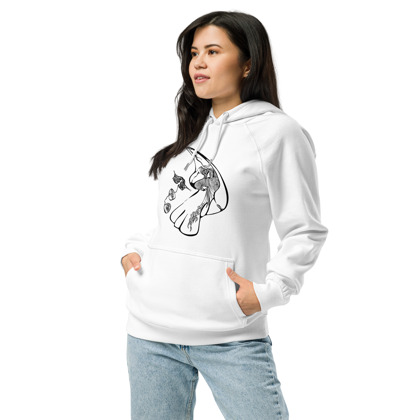 Essel W. Organic Unisex Eco Raglan Hoodie