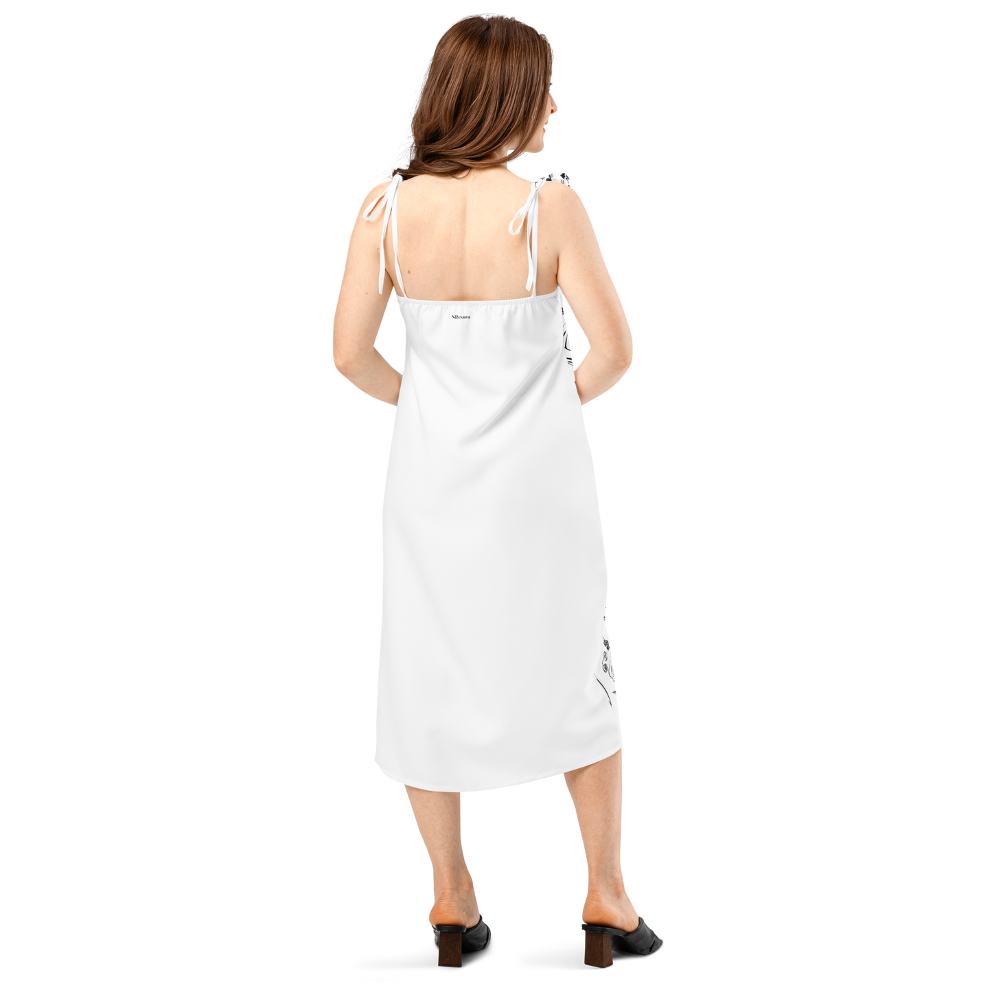 Essel W Tie-Strap Midi Dress