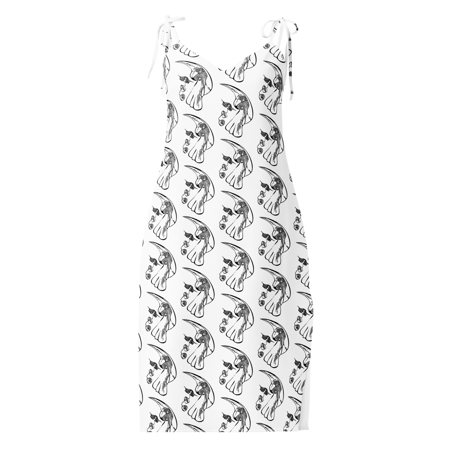 Essel W Tie-Strap Midi Dress