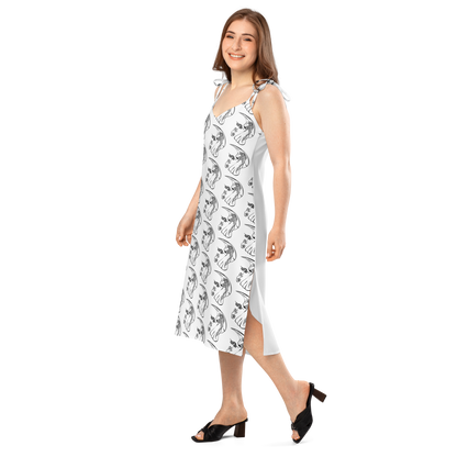 Essel W Tie-Strap Midi Dress