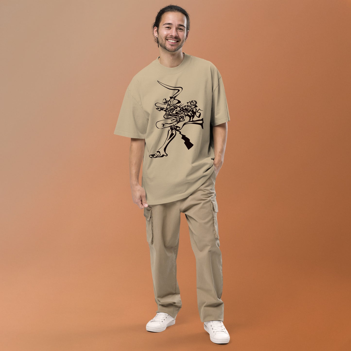 Hiddyia Oversized Faded T-Shirt