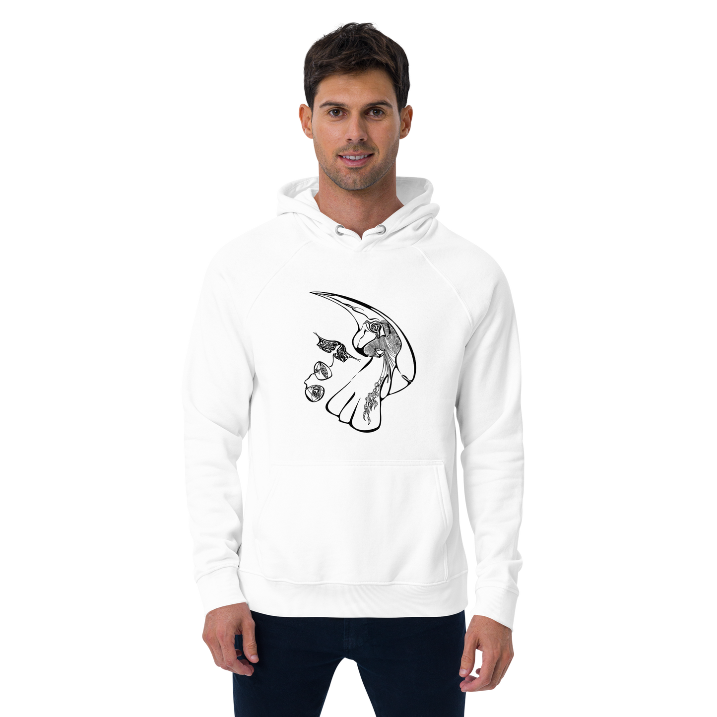 Essel W. Organic Unisex Eco Raglan Hoodie